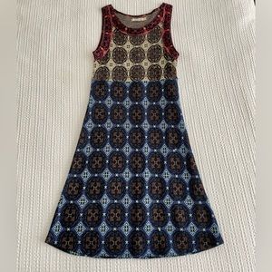 Anthropologie Cecilia Prado Medallion Metallic Sleeveless Midi Sweater Dress